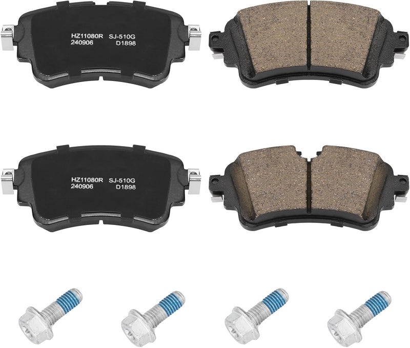 SUPLABEL Rear Ceramic Disc Brake Pads Set Compatible with Audi A4 2017-2020, Q5 2018-2020, A4/A5/A6 Quattro, A5 Sportback, A7 Sportback, RS5, S4, S5, RS5/S5 Sportback, Q5 PHEV, A4/A6 Allroad,HZ1898 - Image 1